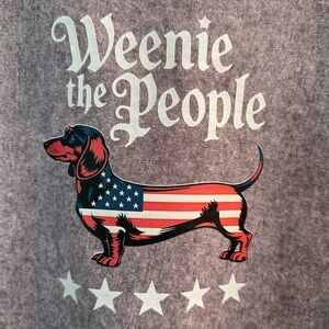 New Weenie the People Patriotic Dachshund Stonewashed T-Shirt